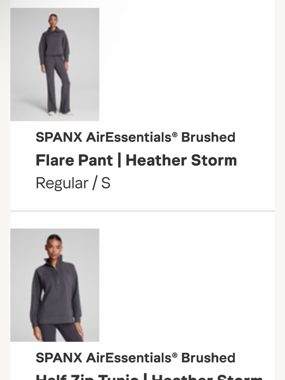 SPANX Brushed Half-Zip Sweater & pants - Heather Storm Gray